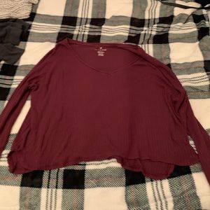 Ribbed long sleeve shirt